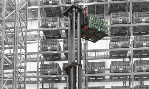 Store slow-moving items higher in your warehouse with the new high-capacity reach-fork truck from Raymond.
