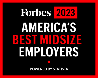 Raymond Wins Forbes 2023 Best Midsize Empoyer, powered by Statista