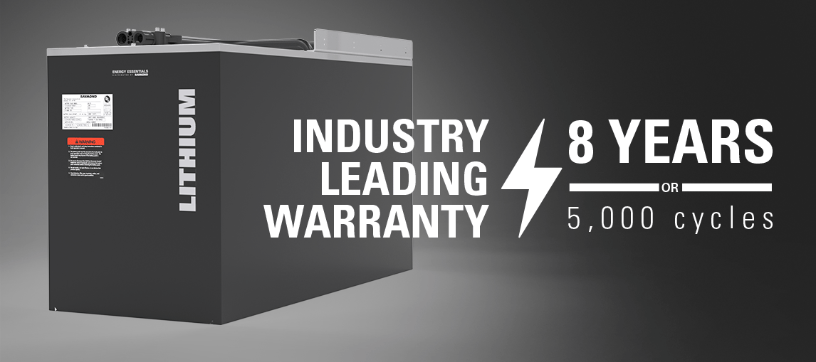 Industry leading warranty. 8 years or 5,000 cycles.
