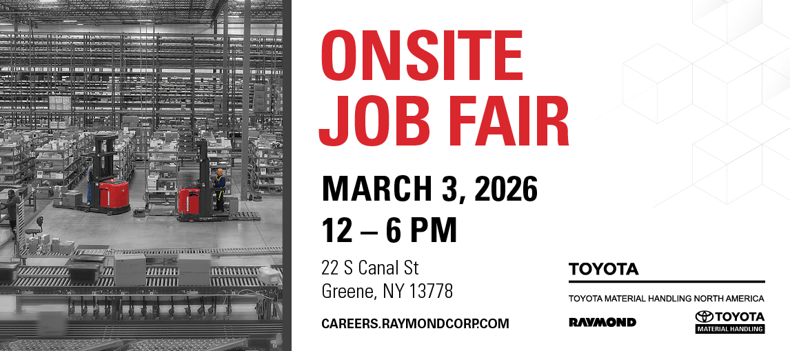 Raymond onsite job fair - March 3, 2026