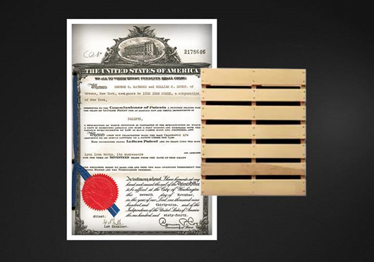 Patent for the double-faced wooden pallet