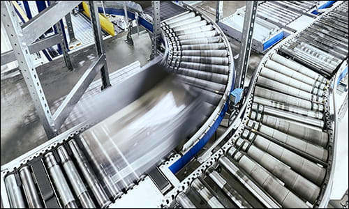 warehouse conveyor, conveyor sorting system, automated conveyor
