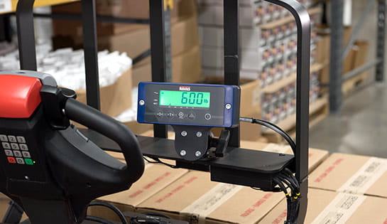 8210 walkie pallet truck, weigh scale