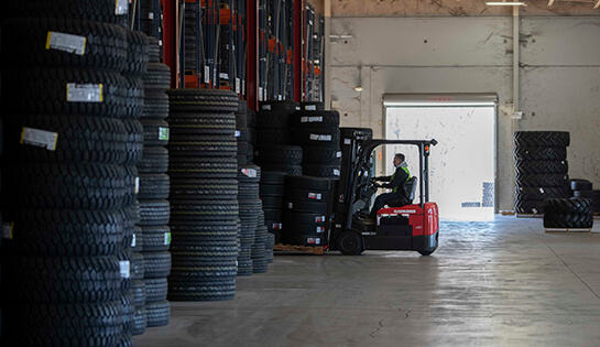 Hesselbein Tires using Raymond Forklifts