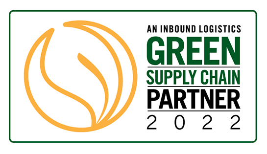 Inbound Logistics Green Supply Chain Partner 2022 logo, Raymond Corporation