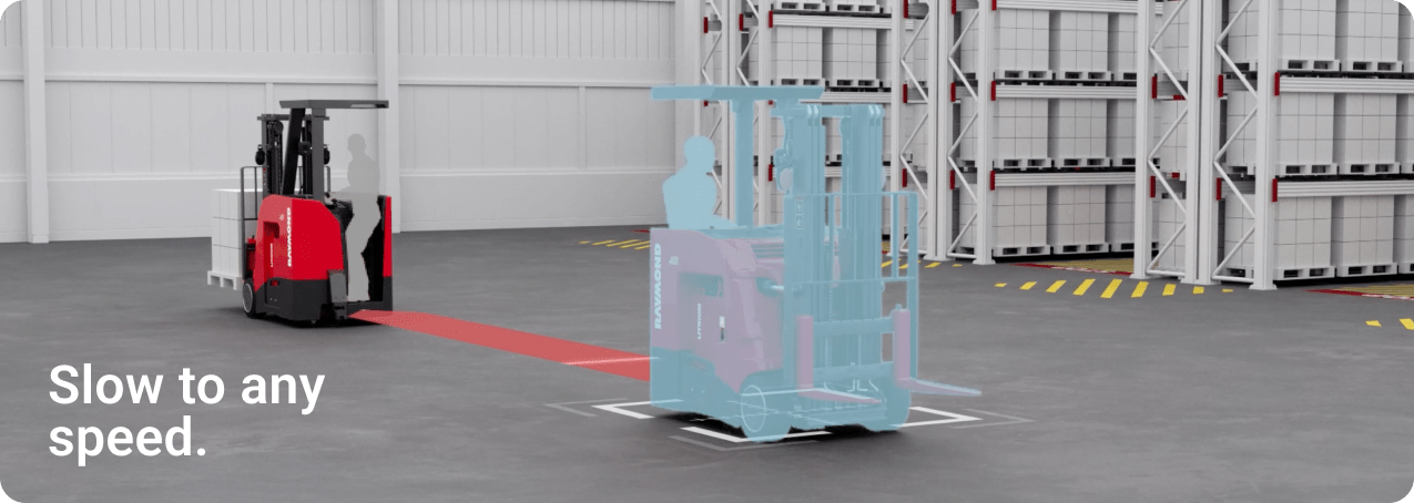 Raymond Forklift, iWAREHOUSE ObjectSense slowing to any speed