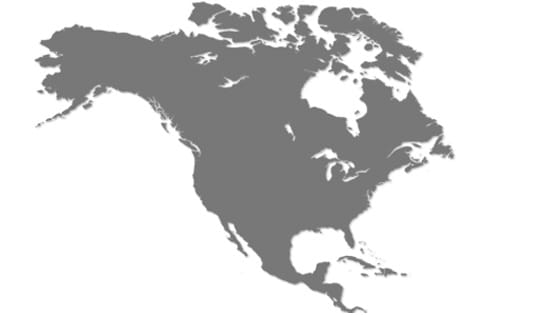 gray map of north america