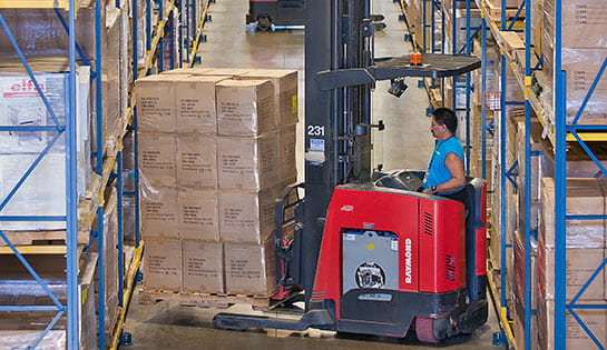 The Container Store, Malin, Raymond forklifts, Reach truck