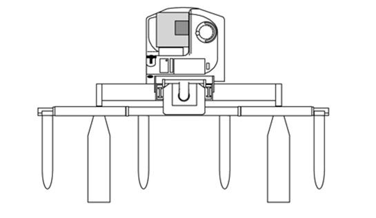Raymond 7310 4-Directional Reach Truck Auxiliary Carriage Option