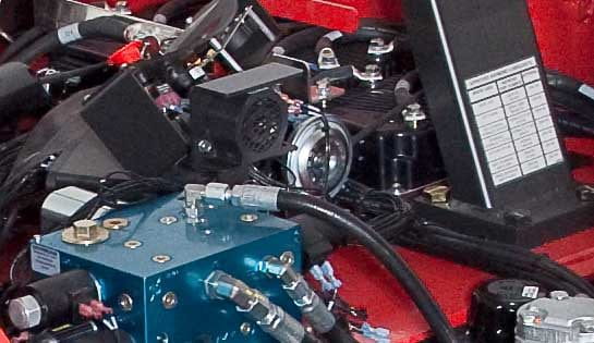 stand up lift truck, audible alarm