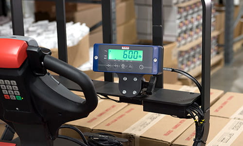 8210 walkie pallet truck, weigh scale