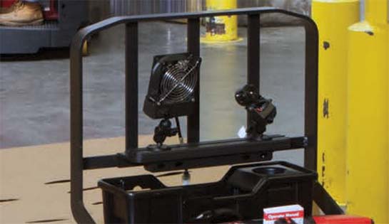 Raymond 8210 walkie pallet truck storage tray