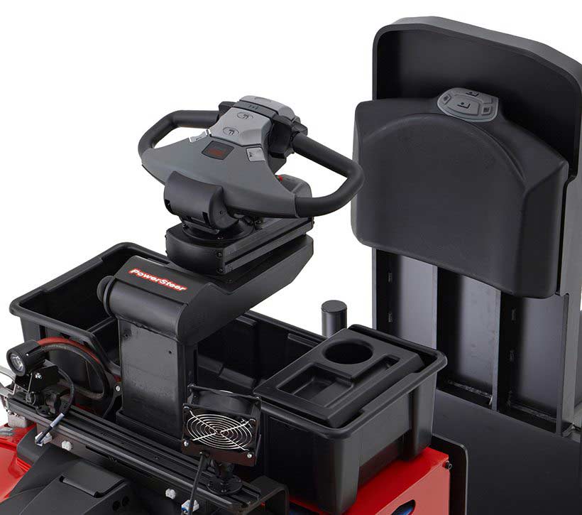 Raymond 8510 Center Riding Pallet Truck Easy-to-Use Controls