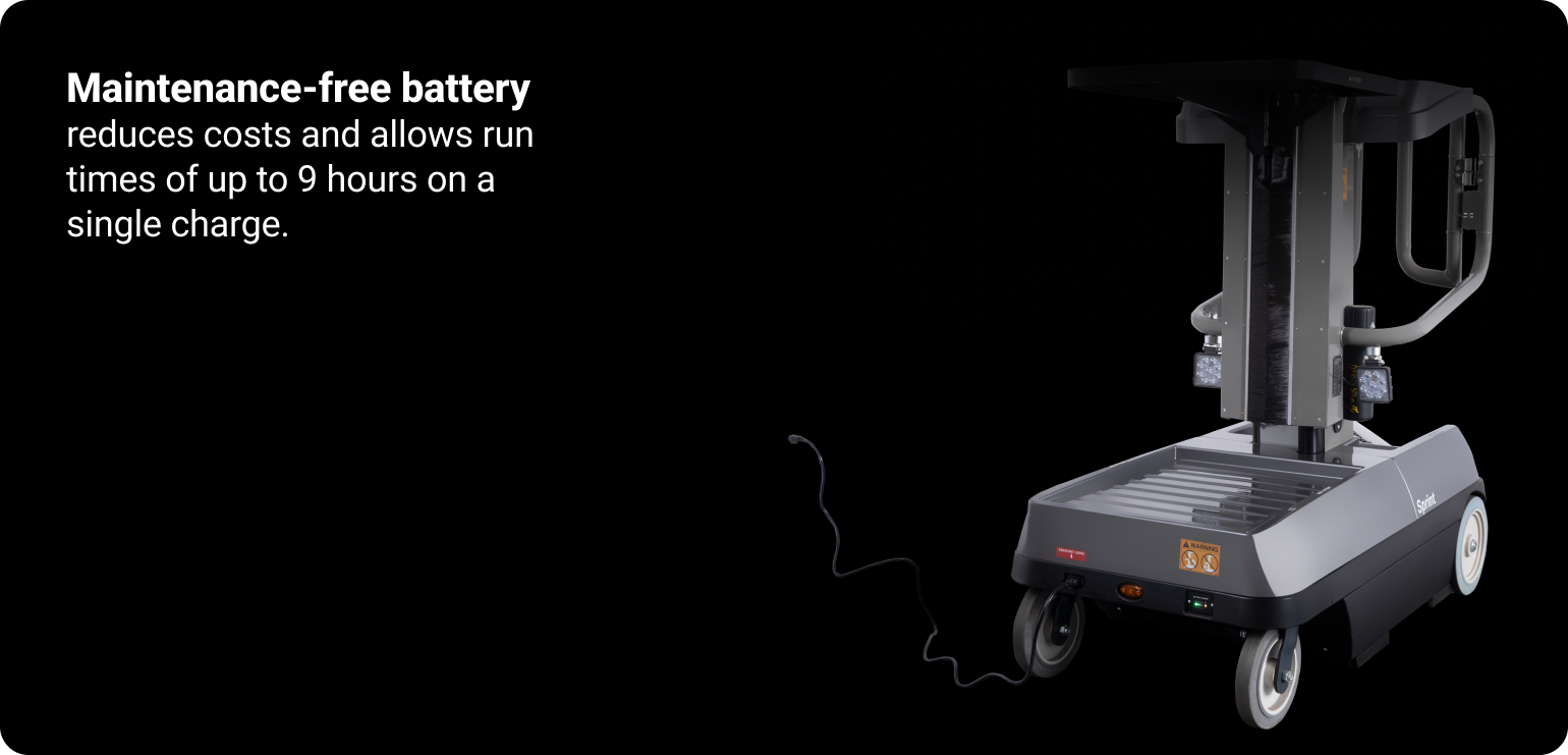Sprint 2.0 - Maintenance-free battery