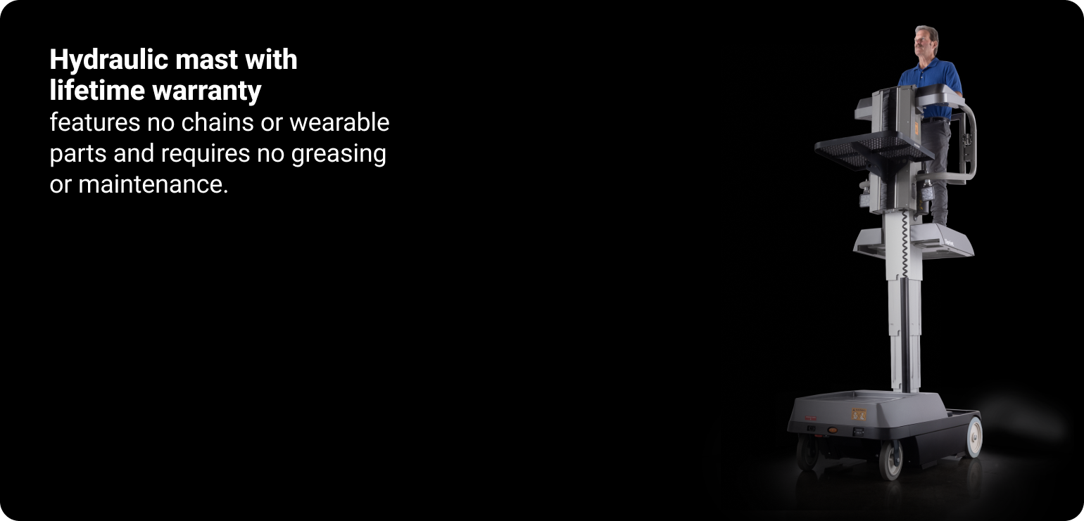 Sprint 2.0 - Hydraulic mast with lifetime warranty