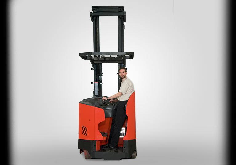 Raymond reach truck sit stand reach truck