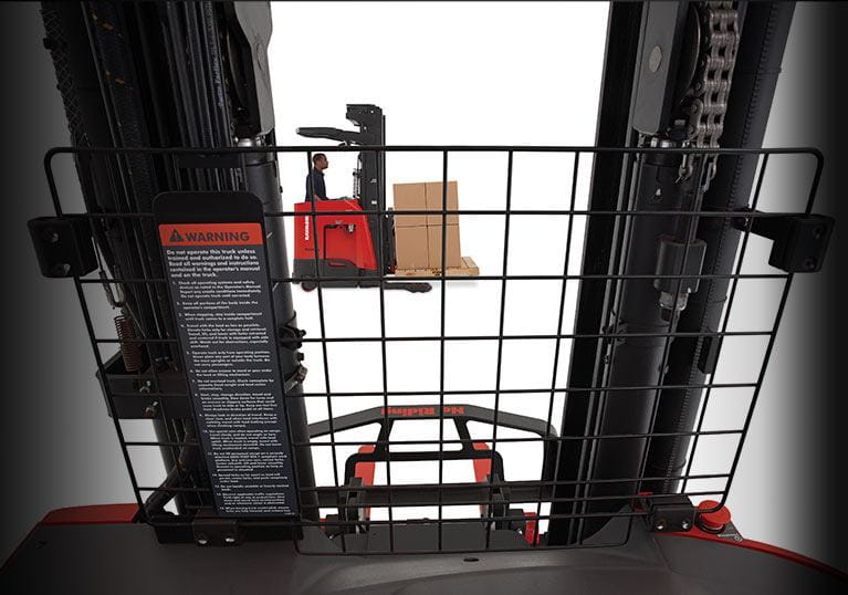 reach lift, Raymond reach fork truck open view mast