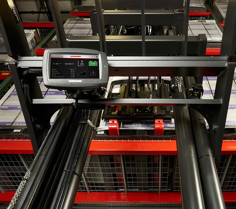 integrated display, telematics, reach truck
