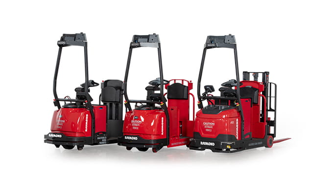 Raymond Courier Automated Lift Trucks, automated forklift, automatic forklifts